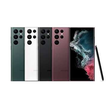 SAMSUNG Galaxy S22 Ultra Cell Phone, Factory Unlocked Android Smartphone, 128GB, 8K Camera, Brightest Display Screen, S Pen, Long Battery Life, Fast 4nm Processor, US Version, 2022, Phantom Black