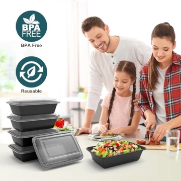 Durable WGCC Meal Prep Containers 50 Pack BPA Free
