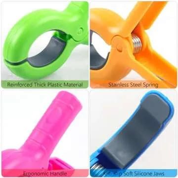 8 Pcs Beach Towel Clips for Beach Chairs, Towel Holder for Beach Chair Pool Chair on Cruise, Jumbo Size Heavy Duty Clothes Pins, Beach Chair Clips to Keep Your Towel from Blowing Away, 4 Colors