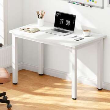 DlandHome Computer Desk, 31.5 inch Modern Simple Desk Computer Table Study Writing Desk for Home Off...