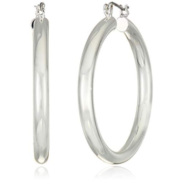 Stylish NINE WEST Silver Hoop Earrings for Women
