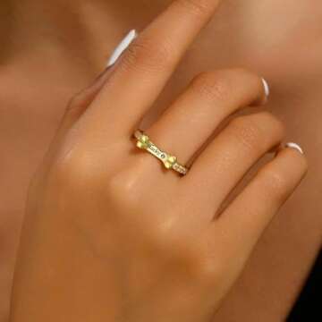 Personalized Dog Bone Ring for Pet Lovers and Owners
