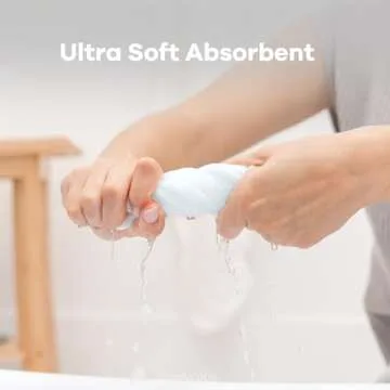 Baby Washcloths, Muslin Cotton Baby Towels 10 Pack -Large 10”x10” Wash Cloths Soft on Sensitive Skin, Absorbent for Boys & Girls, Newborn Baby & Toddlers Bibs & Burp Cloths Essentials Set, White