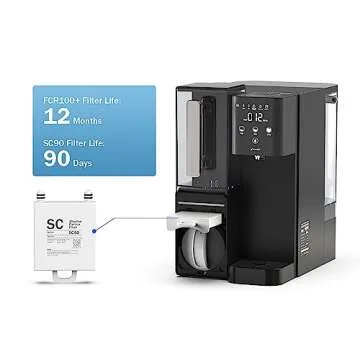 Frizzlife SC90 Replacement Post Filter Cartridge for WB99 Countertop Reverse Osmosis Water Filter System - Alkaline, Pack 4