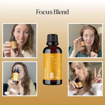 Focus Essential Oil Blend - Citrus & Mint Aromatherapy for Kids and Adults