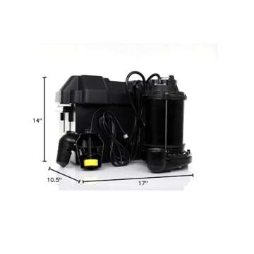 Wayne ESP25 Upgraded 12-Volt Battery Backup System, Black