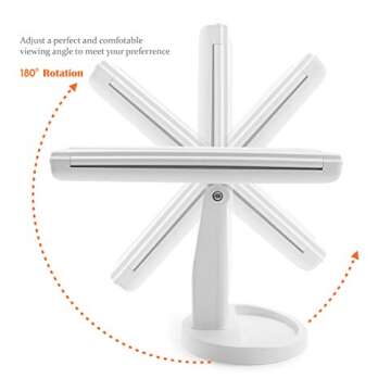 Lighted Makeup Mirror with LED Tri-Fold Design