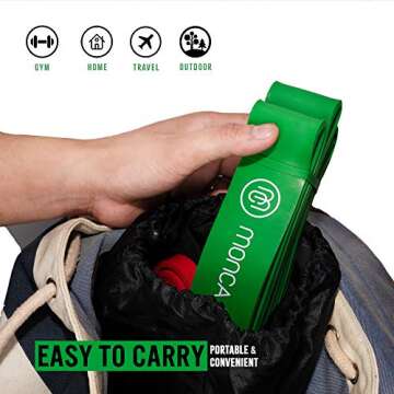 Pull Up Assist Bands Set for All Fitness Levels - 4 Pack