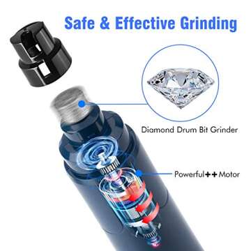 Casfuy Dog Nail Grinder with LED Light for All Pets