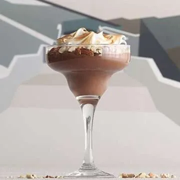 lav Margarita Glasses Set of 6 - Margarita Cocktail Glasses 10.25 oz - Clear Daiquiri Glasses for Parties - Classic Cocktail Drinking Glasses for Frozen Drinks - Made in Europe