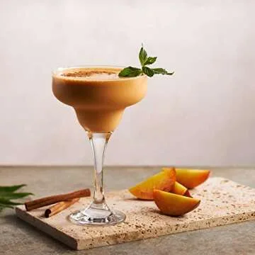 lav Margarita Glasses Set of 6 - Margarita Cocktail Glasses 10.25 oz - Clear Daiquiri Glasses for Parties - Classic Cocktail Drinking Glasses for Frozen Drinks - Made in Europe