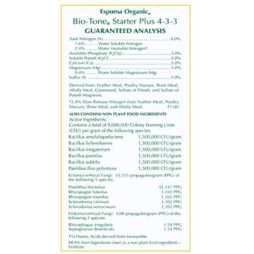Espoma Organic Bio-Tone Starter Plus 4-3-3 Natural Fertilizer