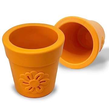 SodaPup Flower Pot – Durable Dog Treat Dispenser & Chew Toy Made in USA from Non-Toxic, Pet Safe, ...