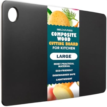 Dishwasher Safe Cutting Boards for Kitchen - Large Composite Wood Cutting Boards - Thin, BPA Free & ...