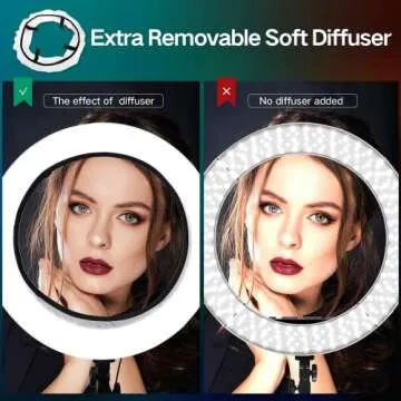 Adjustable 19" Ring Light with Remote for Content Creators