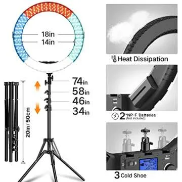 Adjustable 19" Ring Light with Remote for Content Creators