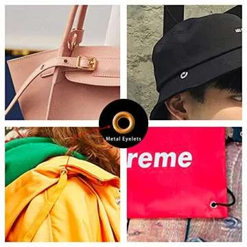 Metal Grommet Kit 3/16 inch 400Pcs Grommets Eyelets Sets with 3 Pieces Install Tool Kit and Box for Shoes Clothes Crafts Bag DIY Project 4 Colors