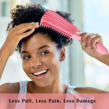 BESTOOL Detangling Brush for Curly Hair, Fast & Safe