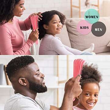 BESTOOL Detangling Brush for Curly Hair, Fast & Safe