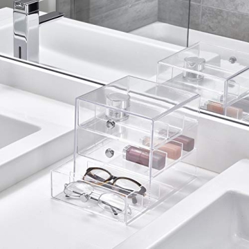 iDesign 3-Drawer Vanity Organizer - Clear Plastic Storage Solution