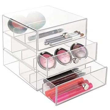 iDesign 3-Drawer Vanity Organizer - Clear Plastic Storage Solution