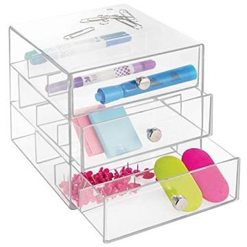 iDesign 3-Drawer Vanity Organizer - Clear Plastic Storage Solution