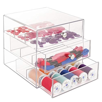 iDesign 3-Drawer Vanity Organizer - Clear Plastic Storage Solution