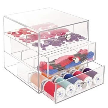 iDesign 3-Drawer Vanity Organizer - Clear Plastic Storage Solution