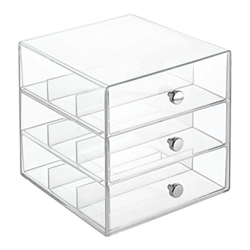 iDesign 3-Drawer Vanity Organizer - Clear Plastic Storage Solution