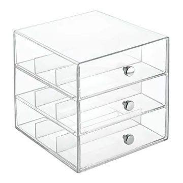 iDesign 3-Drawer Vanity Organizer - Clear Plastic Storage Solution