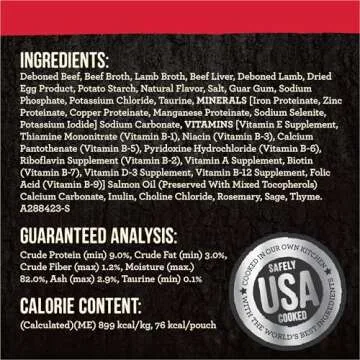 Merrick Backcountry Grain Free Premium And High Protein Wet Cat Food, Beef Recipe Cuts Morsels In Gravy - (Pack of 24) 3 oz. Pouches