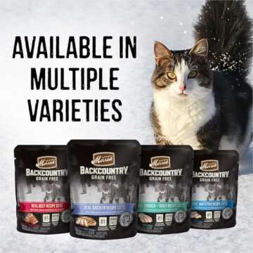 Merrick Backcountry Grain Free Premium And High Protein Wet Cat Food, Beef Recipe Cuts Morsels In Gravy - (Pack of 24) 3 oz. Pouches