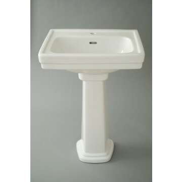 TOTO LPT532N#01 Promenade 1-Hole Lavatory and Pedestal Set, Cotton White