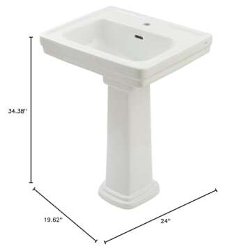 TOTO Promenade Lavatory and Pedestal in Cotton White