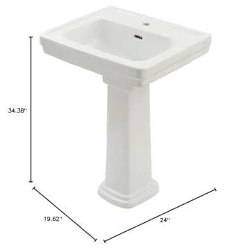 TOTO Promenade Lavatory and Pedestal in Cotton White