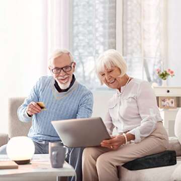 Orthopedic Booster Seat Cushion - 18 x 13 x 3.1 Plush Memory Foam Raiser Chair Cushions for Height B...