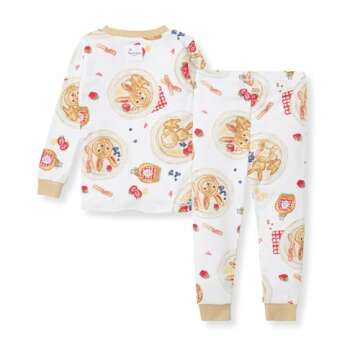 Burt's Bees Baby Boy's Pajamas Tee and Pant 2-Piece Set - Organic Cotton Soft Sleepwear, 3T