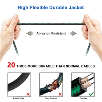 Augioth 1/4 TRS Cable 6ft 2-Pack for Exceptional Sound Quality