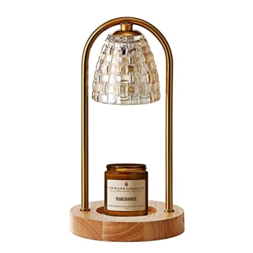 Candle Warmer Lamp for Top-Down Candle Melting, Night Lamp ,Aromatherapy Wax Melting lamp (Gold)