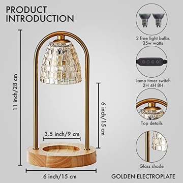 Elegant Candle Warmer Lamp for Safe Aromatherapy