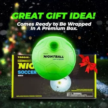 Tangle Creations NightBall Light Up Soccer Ball - Size 5 Green