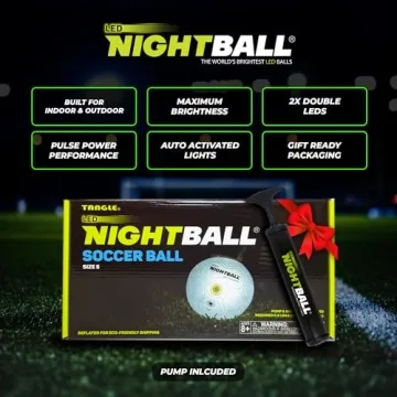 Tangle Creations NightBall Light Up Soccer Ball - Size 5 Green