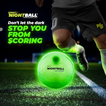 Tangle Creations NightBall Light Up Soccer Ball - Size 5 Green
