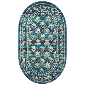 Loloi Rifle Paper Co. x Courtyard Emerald 2'-0" x 5'-0" Accent Rug