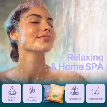 SWCANDY 18 PCS Aromatherapy Shower Steamers for Relaxation