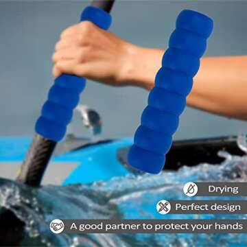 Clydlan Kayak-Paddle-Grips-2-Pack - No-Slip Oar-Grip for Take-Apart Paddles,Blister Prevention Kayaking Accessories(Diameter 30mm/1.18 inches)