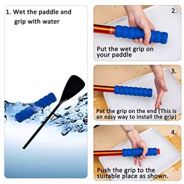 Clydlan Kayak-Paddle-Grips-2-Pack - No-Slip Oar-Grip for Take-Apart Paddles,Blister Prevention Kayaking Accessories(Diameter 30mm/1.18 inches)