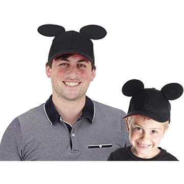 Disney Boys' Mickey Mouse Ears Hat, Set of 2 Baseball Caps for Daddy and Me