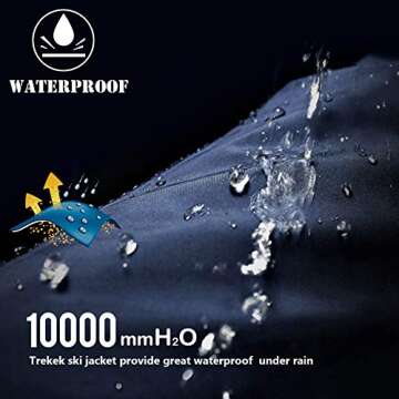TREKEK Men's Waterproof Ski Jacket for Winter Adventures