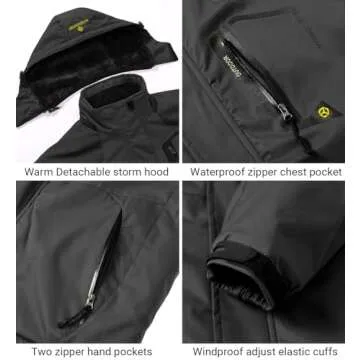 TREKEK Men's Waterproof Ski Jacket for Winter Adventures